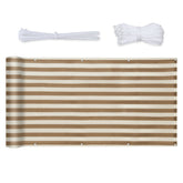 Sekey Balkon Sichtschutz aus 220 g/m² HDPE,Braun-gelb gestreift